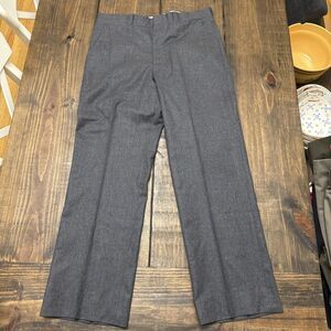 Vtg L.L. Bean 100% Wool Twill Hunting Dress Pants‎ Gray 34x29
